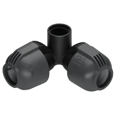 Image de Gardena Coude pour le raccordement flexible d&#039;un arroseur : Connecteur dans angle, raccord. flex. « outline » des arroseurs escam., 25mm x 3/4&quot; filetage interne (02764 20)