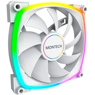 Image de Montech AX 140 ARGB Standard Fan 1600PWM High End Durability Silent Performance and Stunning Design (140mm White)