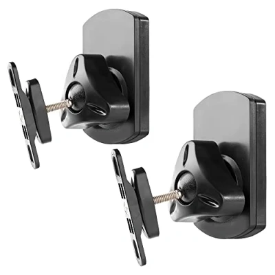 Image de Support mural universel pour enceinte inclinable et pivotant AUDIZIO HTS25 Noir 10 kg Réglage facile