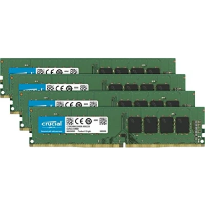 Image de Crucial CT4K8G4DFS8266 32Go Kit (8Gox4) (DDR4, 2666 MT/s, PC4 21300, SR x8, DIMM, 288 Pin) Mémoire