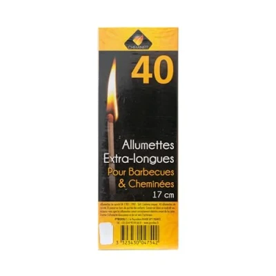 Image de PYRO FEU fosforos Extra Largos 17 cm boîte de 40 UDS., Bois