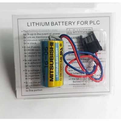 Image de Batterie Li ION de Mitsubishi A6BAT ER17330V PLC Taille 2 / 3A 3.6V avec la Prise