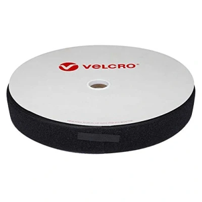 Image de Bobine de ruban VELCRO® à coudre Noir 38mm x 25m boucle (partie femelle du scratch)