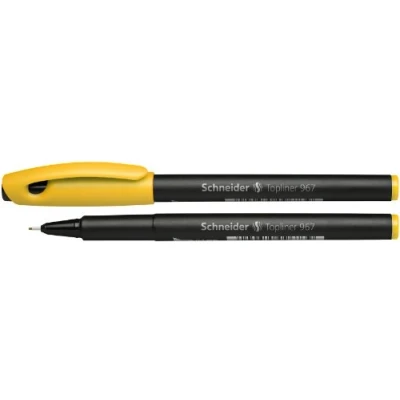 Image de Schneider Topliner 967 Stylo fin (épaisseur de trait 0,4 mm), 1 pièce jaune