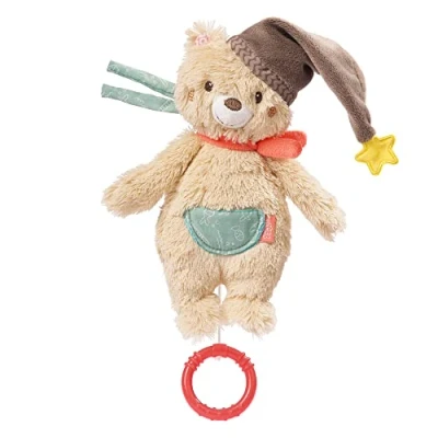 Image de Fehn Peluche Musicale en Forme D’Ours avec Douce Mélodie de la &quot;Berceuse Mozart&quot; pour aider à S’endormir Jouets bébés voyage et maison jeunes enfants