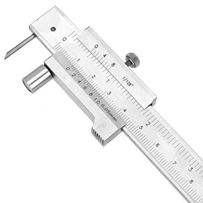 Image de Aigend Pied à coulisse portable en acier inoxydable, règle 0 200 mm avec outil de mesure carbure pour l&#039;enseignement, la d&#039;ingénierie, conception dessin