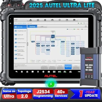 Image de Autel MaxiCOM Ultra Lite Scanner, Outil Analyse Diagnostic Intelligent 2024 avec ECU Programmation/Codage, Mise à Jour de Ultra, MS919, MS909, Elite II, Réel Topologique 2.0, Test Actif, 40+ Services