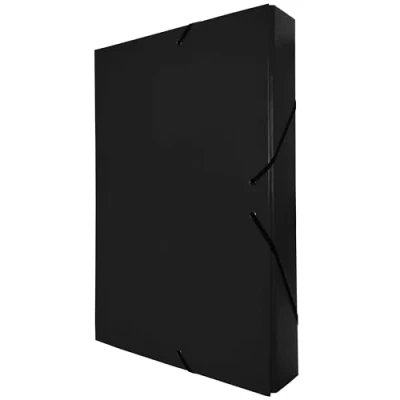 Image de RAYLU PAPER classeur de projet mat format A4 avec dos 5 cm, en carton robuste et fermeture caoutchouc pour projets scolaires ou bureau, taille 34 x 24 cm (Noir)