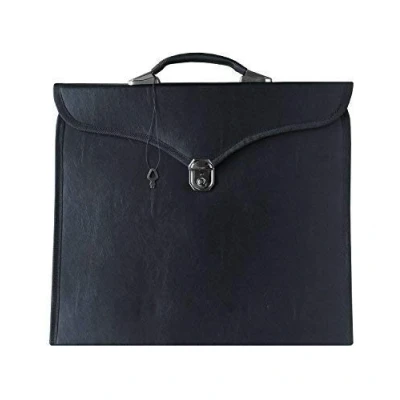 Image de Générique Emblème Maçonnique mm / WM Tablier Dossier Etui (Hard Poignée Noir) MB001