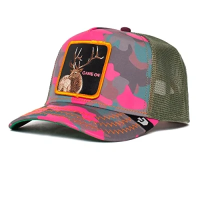 Image de Goorin Bros. The Farm Kablamo Camo Collection Elk Season Dreams Casquette de camionneur, languette réglable à pression, unisexe, Taille unique, rose, unique