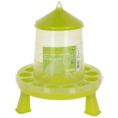 Image de Kerbl Distributeur Automatique de Nourriture avec Pieds pour Volaille 2,4L/2kg