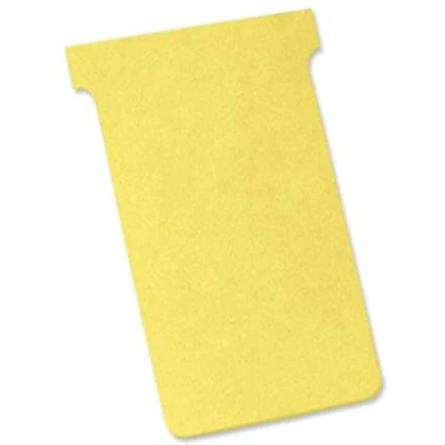 Image de Nobo, Lot de 100 fiches T pour planning, Indice 3, Jaune, 2203004