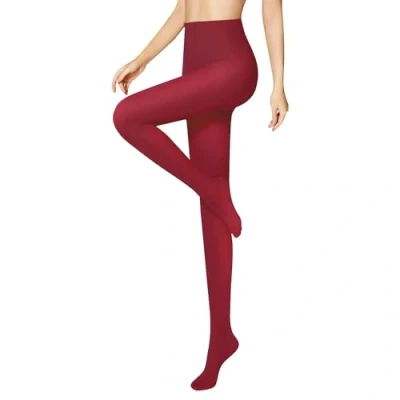 Image de Libella collant femme 50 DEN semi opaque indéchirable ceinture confort sans pression fin matière douce 27227 prune L