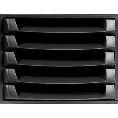 Image de EXACOMPTA Module ECO BLACK 5 tiroirs Noir pour format A4+ fabriqué à partir de produits recyclés