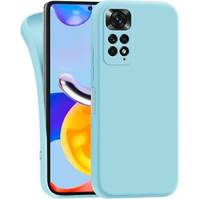 Image de MyGadget Coque pour Xiaomi Redmi Note 11 11s Case TPU Souple &amp; Soft Cover Protection Extra Fine Légère Étui Coloré Anti Choc et Rayures Bleu Clair