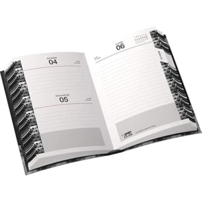 Image de Agenda Scolaire 2024 2025 AIRNESS FUSE COLLECTOR Couverture rigide ouatinée 12 x 17cm Journalier Noir