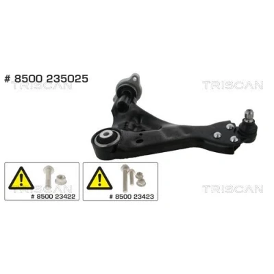 Image de TRISCAN 8500 235025 Bras de suspension avec rotule suspension, support en caoutchouc barre oscillant transversal 22, 17