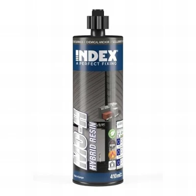 Image de INDEX (Boite de 12) Fixations chimiques Résine hybride sans styrène Homologuée ATE Option 2 410 ml Cheville fixation