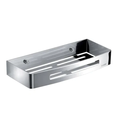 Image de Gedy Nerva Porte Objets rectangulaire, Acier Inoxydable, Chrome, 30 x 12,8 4,5 cm