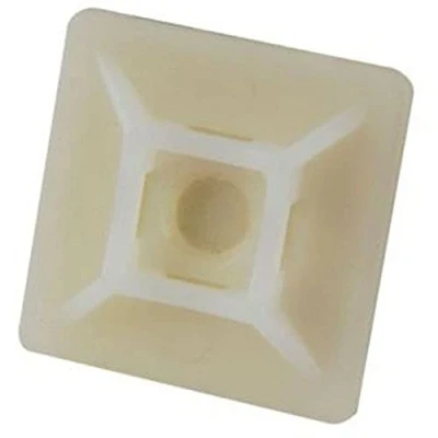 Image de Merriway BH05761 Lot de 100 attaches câble autocollantes carrées 19 mm Blanc
