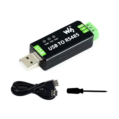 Image de Waveshare Industrial USB to RS485 Converter with Original FT232RL 300 921600bps Baudrate Built in Embedded Protection Circuits,Resettable Fuse, ESD Protection, TVS diode