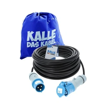 Image de Rallonge en caoutchouc Kalle Das Kabel H07RN F 3 G 230 V 1,5 mm² Norme CEE