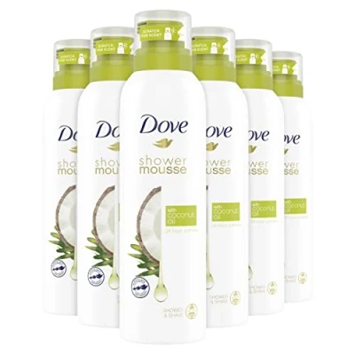 Image de Dove Mousse de douche à l&#039;huile noix coco infusée aux huiles essentielles pour une douceur 24 heures 200 ml Lot 6