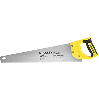 Image de Stanley Stht20371 1 Scie Egoïne Sharpcut™ Coupe Fine 500Mm Lame En Acier 0,85Mm Denture Universelle Double Biseau 11 Dents / Pouce Poignée Bi matière Angle De 45 Et 90