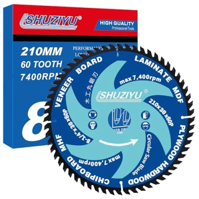 Image de LSHUZIYU, 210mm 60T, Trou 30mm. Lame De Scie Circulaire À Bois