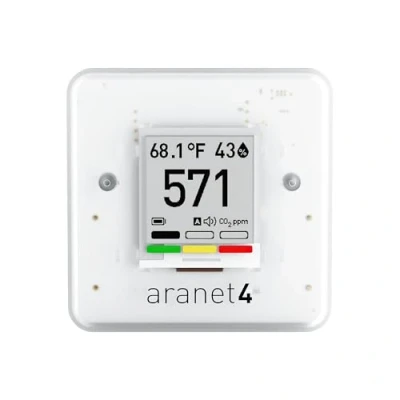 Image de SAF Aranet4 Home : moniteur de qualité l&#039;air intérieur sans fil pour la maison, le bureau ou l&#039;école (CO2, température, humidité et plus), portable, alimenté par piles, écran E Ink, application