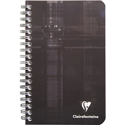 Image de Clairefontaine 68600C Un Carnet à Spirale 11x17 cm 180 Pages Unies Blanches Papier 90 g Couverture Carte Pelliculée Couleur Aléatoire