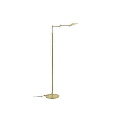 Image de TRIO, Lampadaire, Calcio incl. 1 x LED,SMD,10,0 Watt,3000K,1000 Lm. Corps: metal, Laiton mat L:25,0cm, H:140,0cm, P:71,0cm IP20,In