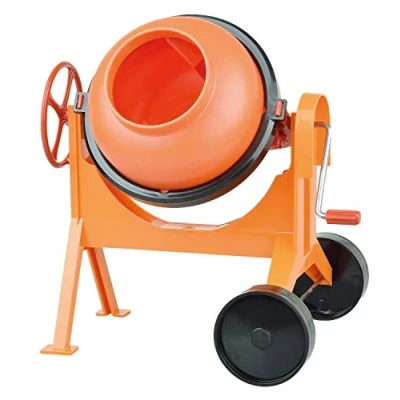 Image de Lena x Bétonnière 29 cm, Orange, Grand Ciment pour la Plage, mélangeur avec Fonction réaliste, Jouet de Sable Les Petits constructeurs à partir 3 Ans, 05004