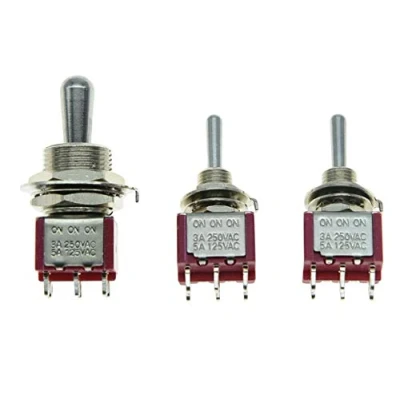 Image de KAISH Guitar Fat Bat Interrupteur à bascule DPDT 3 modes ON avec 2 minis interrupteurs