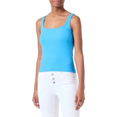Image de VERO MODA VMCHLOE SL Short Square Top JRS Noos Débardeur, Bleu Ciel, M Femme