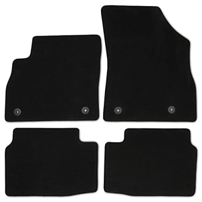 Image de Safe Travel 4 Piece Set Premium Car Mats with Fixing Clips Black Trim for Audi A3 (2003 2012)