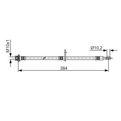 Image de BOSCH 1 987 481 A54 Flexible De Frein 384 M10x1 SUZUKI: SWIFT 4