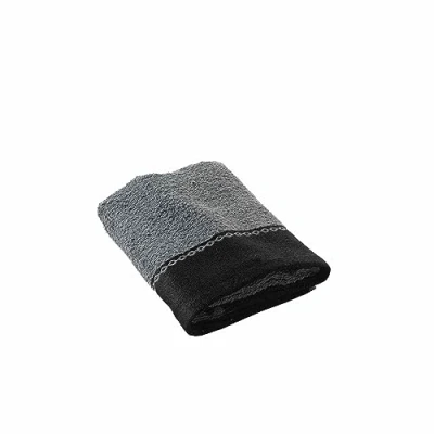Image de douceur d&#039;intérieur, Serviette de Toilette (50 x 90 cm) Majesty Anthracite, Eponge Jacquard