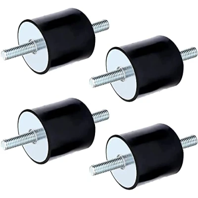Image de Fairedear Silentblock M8 Coussinets en caoutchouc M8, isolateurs anti vibrations, pour compresseurs d&#039;air, moteurs diesel, pompes à eau (M8 x 23, 30 30), 4 pièces