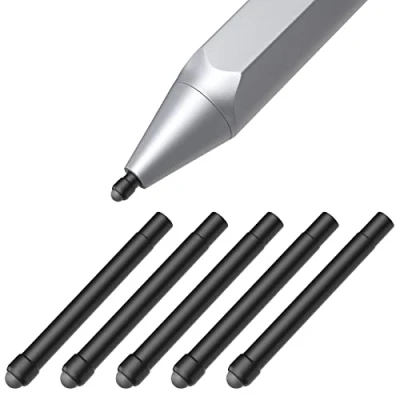 Image de MoKo Original Pointes de Stylet Compatible avec Surface Pen, Lot 5 (Type HB Original, x HB), Mine Originale pour Pro 2017 Pen (Model 1776)/Surface 4 Noir