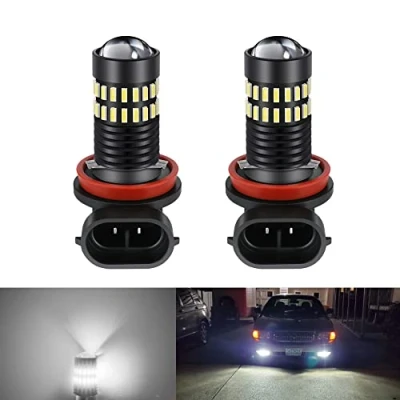 Image de Ampoules H11 LED Antibrouillard 6000K Xenon Blanc DC 12V Super Brillant H8 H9 pour Feux de jour Voiture Halogènes ou DRL (2 pièces)
