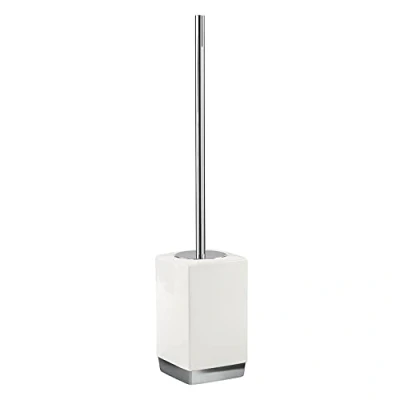 Image de Gedy G Lucy, Porte Brosse WC Blanc, de Toilette en céramique, Dimensions 47 x 9,7 cm et Poids 0,884 kg, Design R&amp;S, 2 Ans Garantie, Unique