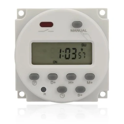 Image de Mini Interrupteur de Minuterie Programmable, 1 Seconde à 168 Heures, Dispositif Contrôle l&#039;Heure Automatique Électronique, 5V 12V 24V 110V 220V, Numérique Mural/sur (12 V CC)