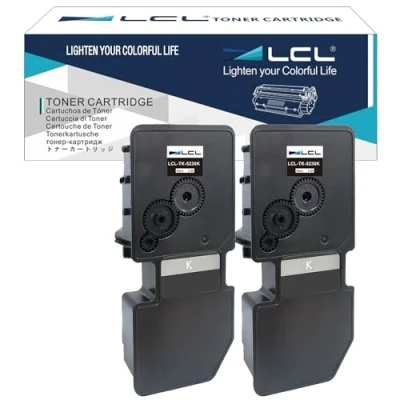 Image de LCL TK 5230 TK5230 Noir Cartouche de Toner Compatible pour Kyocera 5230K TK5230K Ecosys P5021 P5021cdn P5021cdw M5521 M5521cdn M5521cdw (2 Pack)