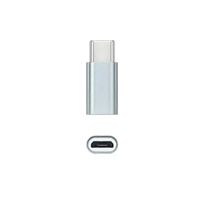 Image de Adaptateur USB C vers Micro Nanocable 10.02.0011 Aluminium Charge et données Gris