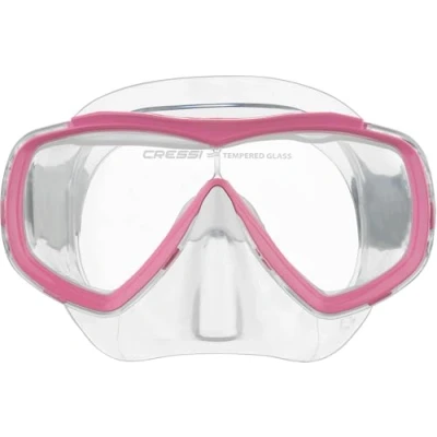 Image de Cressi Estrella Jr Txle Strap Mask Masque de plongée Unisex Youth, Transparent/Rose, Taille Unique