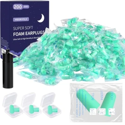 Image de 200 Pair Bouchon D&#039;oreille Pour Dormir,bouchon Oreilles Bruit Snr 38 Db,réutilisables Boule Quies En Éponge Souple, Bouchons Doreilles Anti Dormir, Ronfler, Travailler