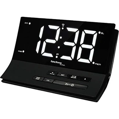 Image de Technoline Réveil Radio, WT 482 Designer Noir 17,4 x 7,6 10,2 cm