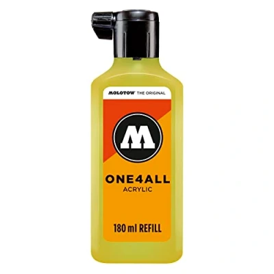 Image de Molotow MO692220 Refill ONE4ALL Recharge pour marqueur permanent Jaune fluo 180 ml