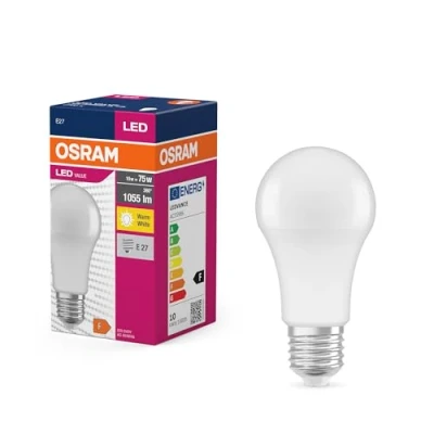 Image de OSRAM LED Star Valeur Classic A75 lampe pour la prise E27, forme de poire, ven, 1055 lumens, blanc chaud (2700k), remplacement des ampoules 75W conventionnelles, non dimmables, 10 pack